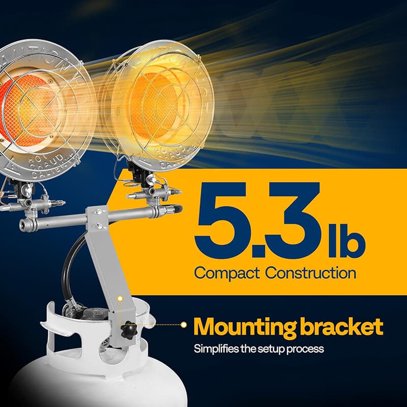 30,000 BTU Propane Tank Top Heater Portable Outdoor Heaters w/ Tip-over Switch 4