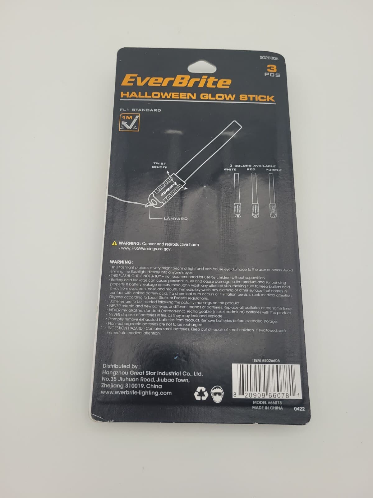 EverBrite Halloween Glow Stick! 3 Different colors! 2