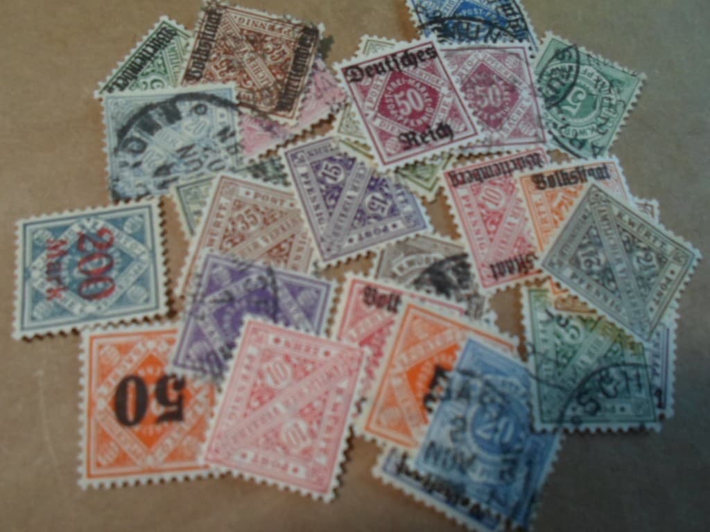 Collection lot 28 different stamps of old Wurttemburg - Germany