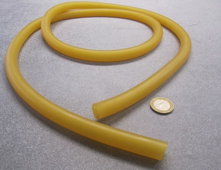 Latex Rubber Tubing Shore A35 Amber 9/16" OD x 5/16" ID x 1/8" Wall x 5' Length 4