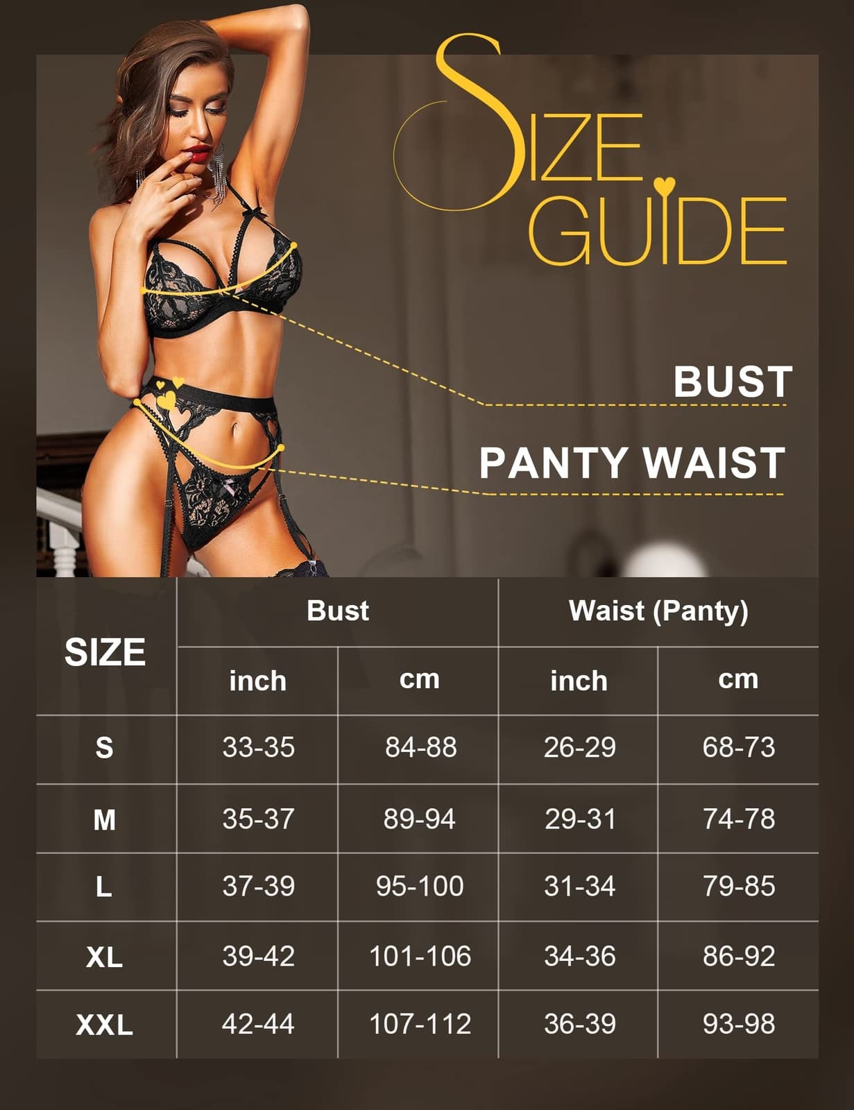 Women's Lace Babydoll Lingerie Set 3 Piece Teddy Bodysuit with Garter Belt 5