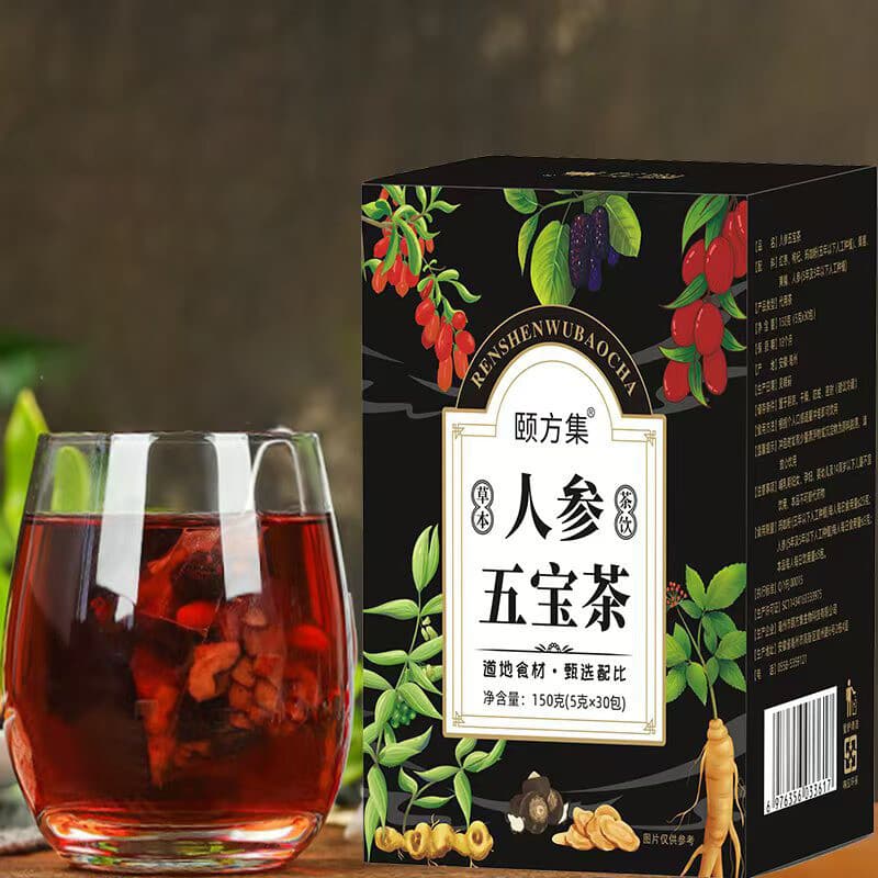 30pcs Ginseng six treasure tea , Kidney tea ,liver tea , red date kidney health 5