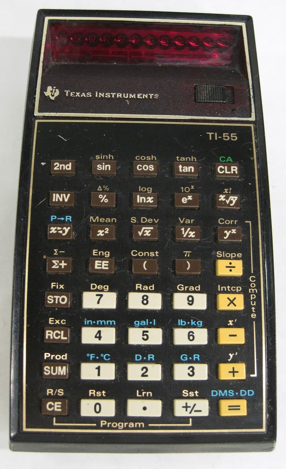 Texas Instruments Vintage TI-55 Electronic Programmable Scientific Calculator