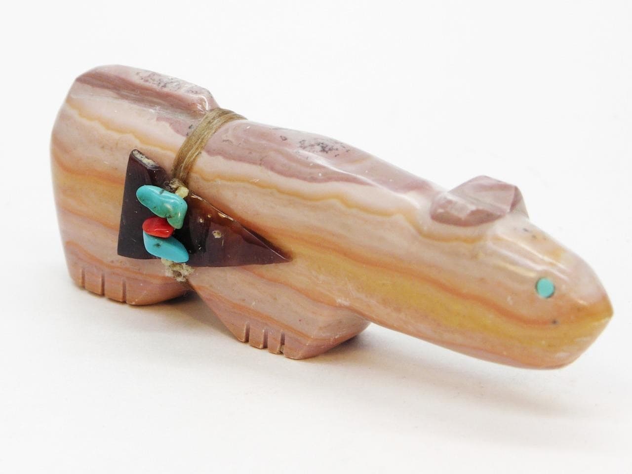 RARE SIGNED ~ MT LION Cougar Fetish by LENA BOONE (d) Zuni Pueblo Indian Carving