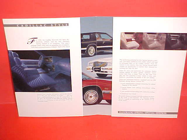 1990 CADILLAC ELDORADO SPRING EDITION DEALER ORDER BROCHURE CATALOG PORTFOLIO  3
