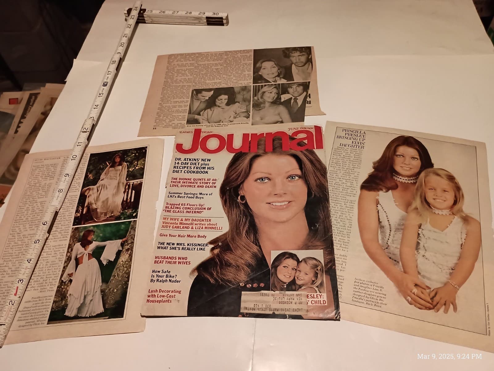 PRISCILLA PRESLEY magazines and news clippings 1970s- 1990s lot of 6 2
