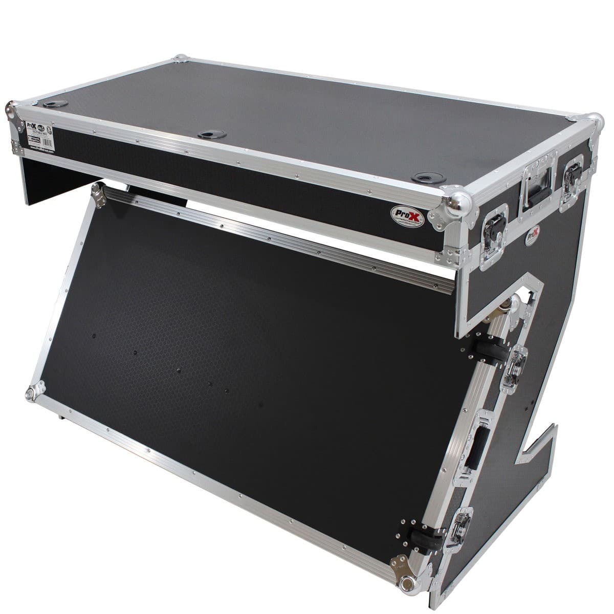 ProX XS-ZTABLE Z-Style DJ Table Portable Flight Case with Handles and Wheels 2