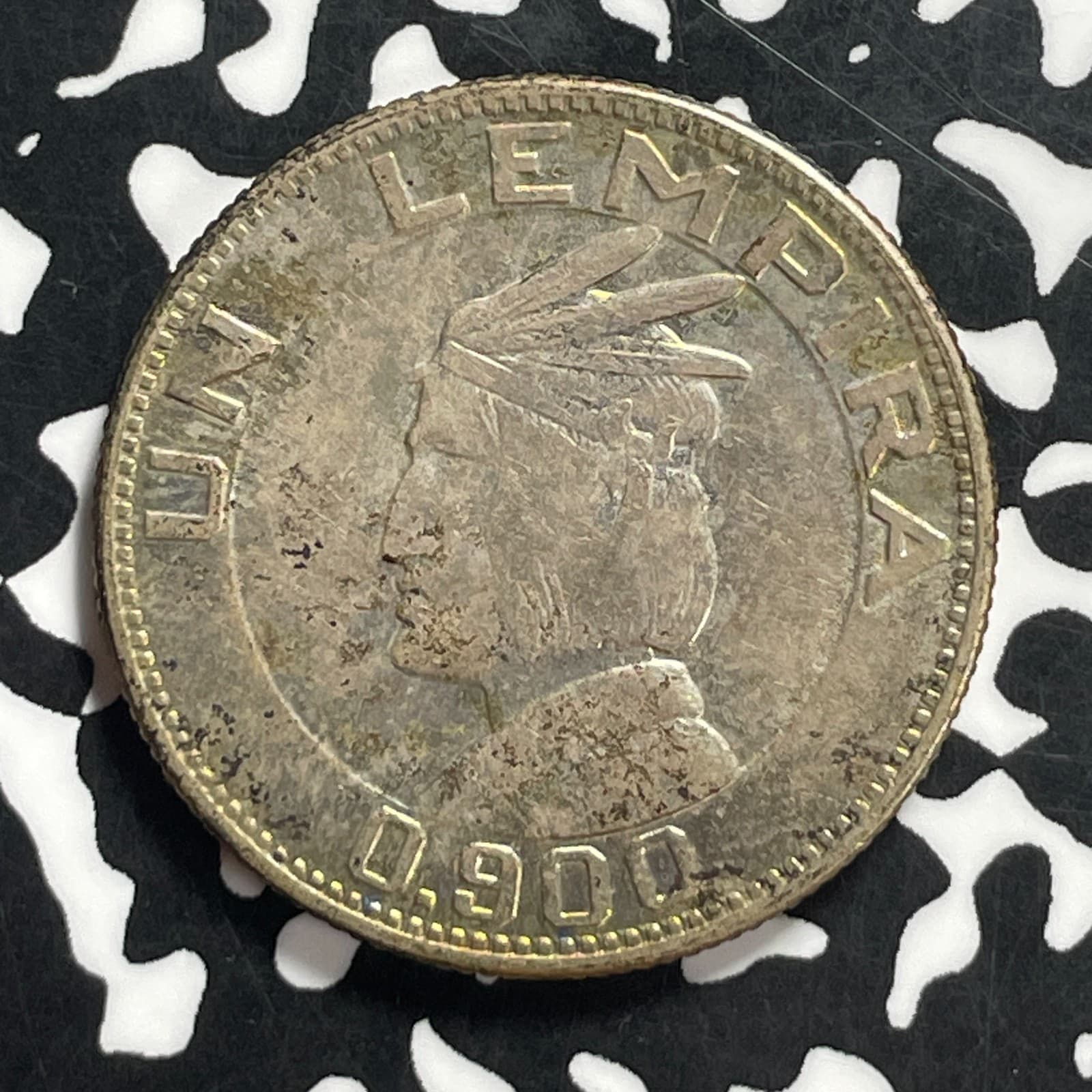 1937 Honduras 1 Lempira Lot#JM9543 Silver! High Grade! Beautiful! 2