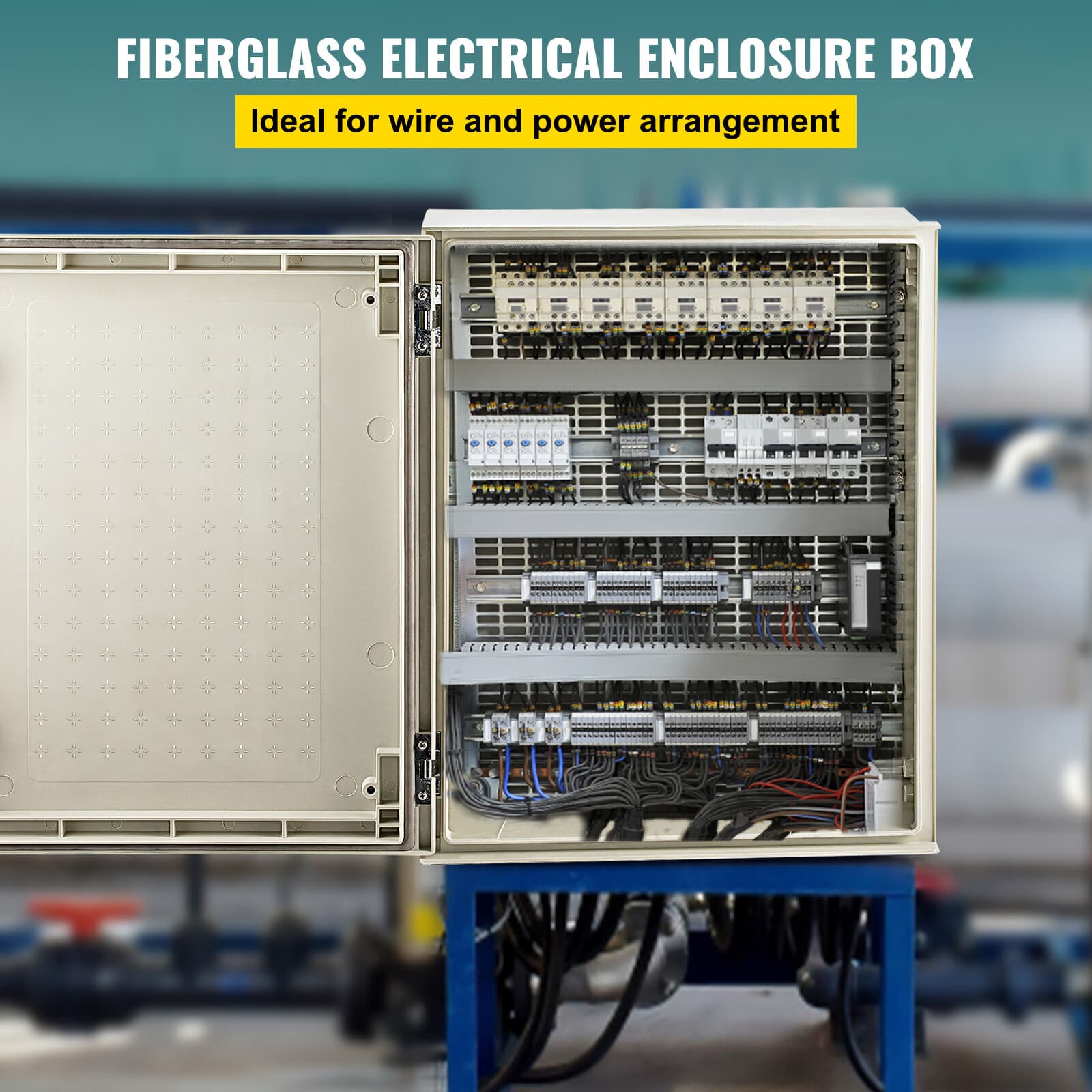 20x16x8" Fiberglass Enclosure NEMA Type 3 Electrical Enclosure IP65 2