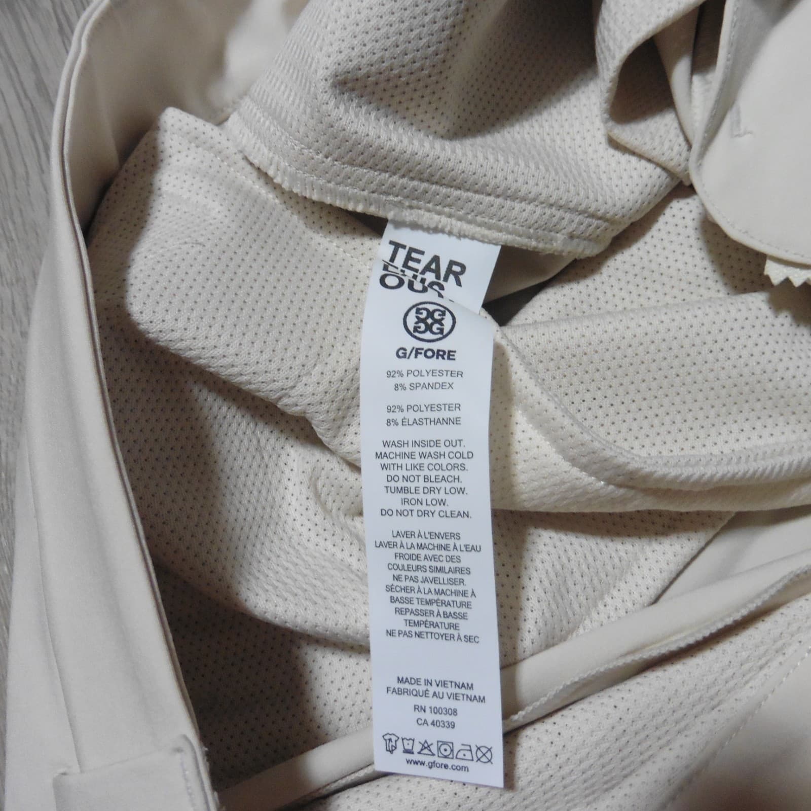 G/FORE Mens 34 SHORTS MAVERICK STONE 4-WAY STRETCH 8" PERFORMANCE GOLF GMR000019 6