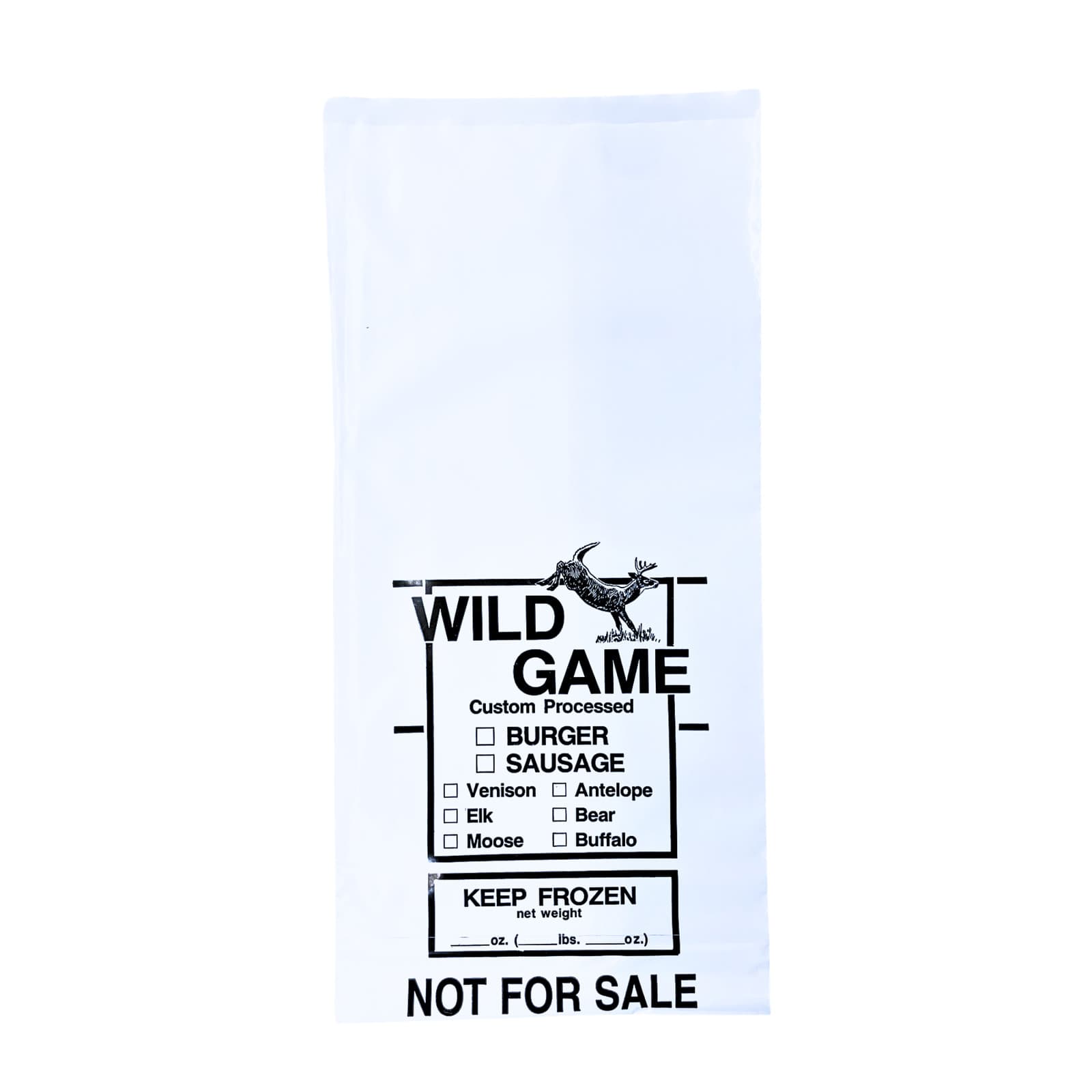 2 lb Ground Meat Bag, Wild Game Not For Sale, 1000 BAGS 3