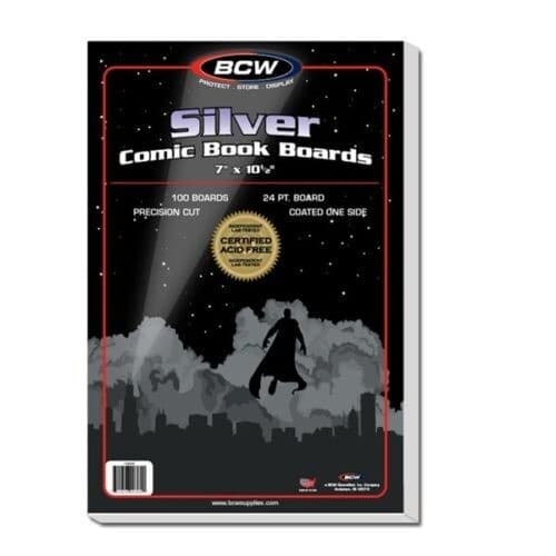 BCW Silver Comic Backing Boards Case of 1000 Wrapped 7x10.5" Archival Fresh Pack 3