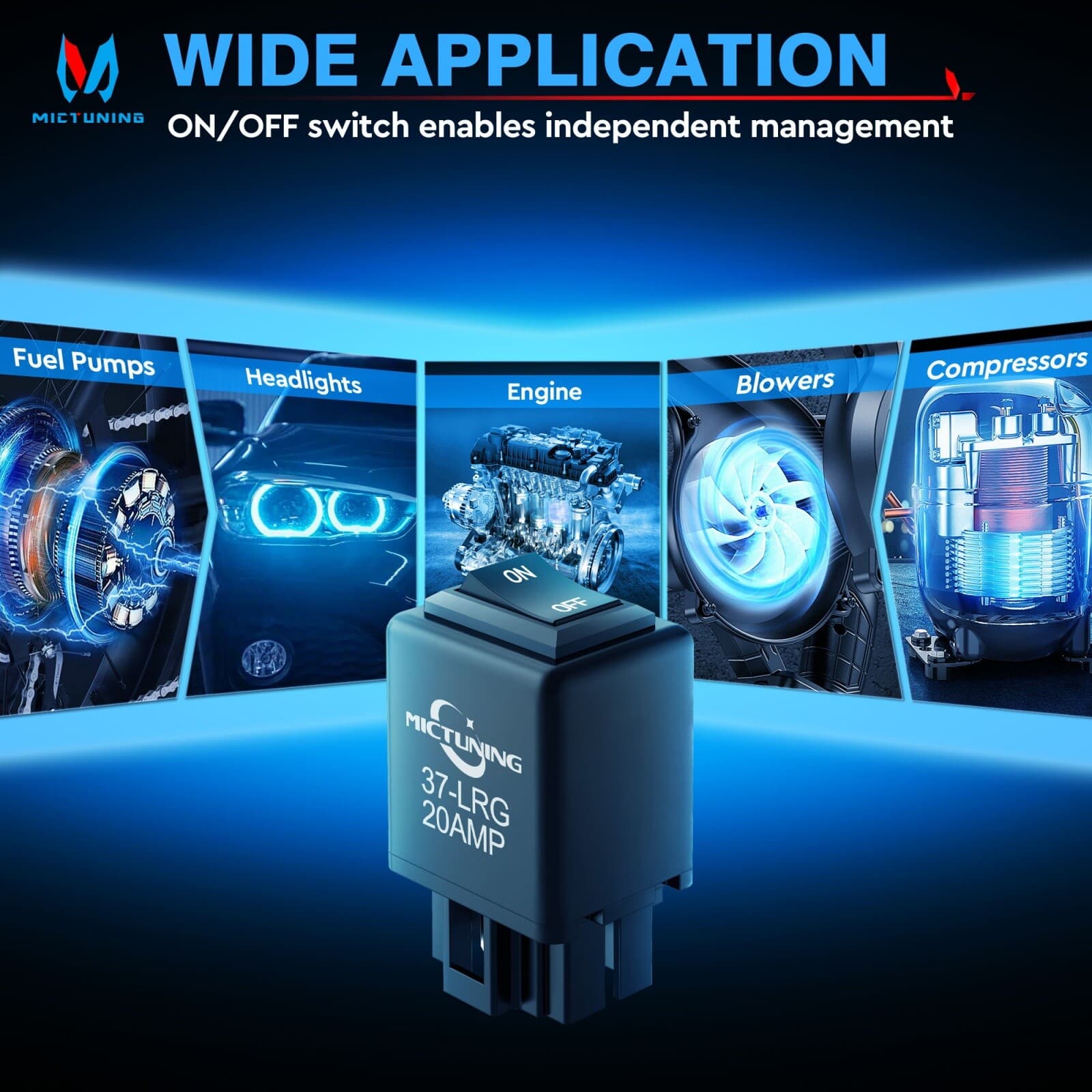 Heavy Duty 6Pack 9038 Relay Bypass Switch, Relay Tester, Relay Bypass Switch Kit 3