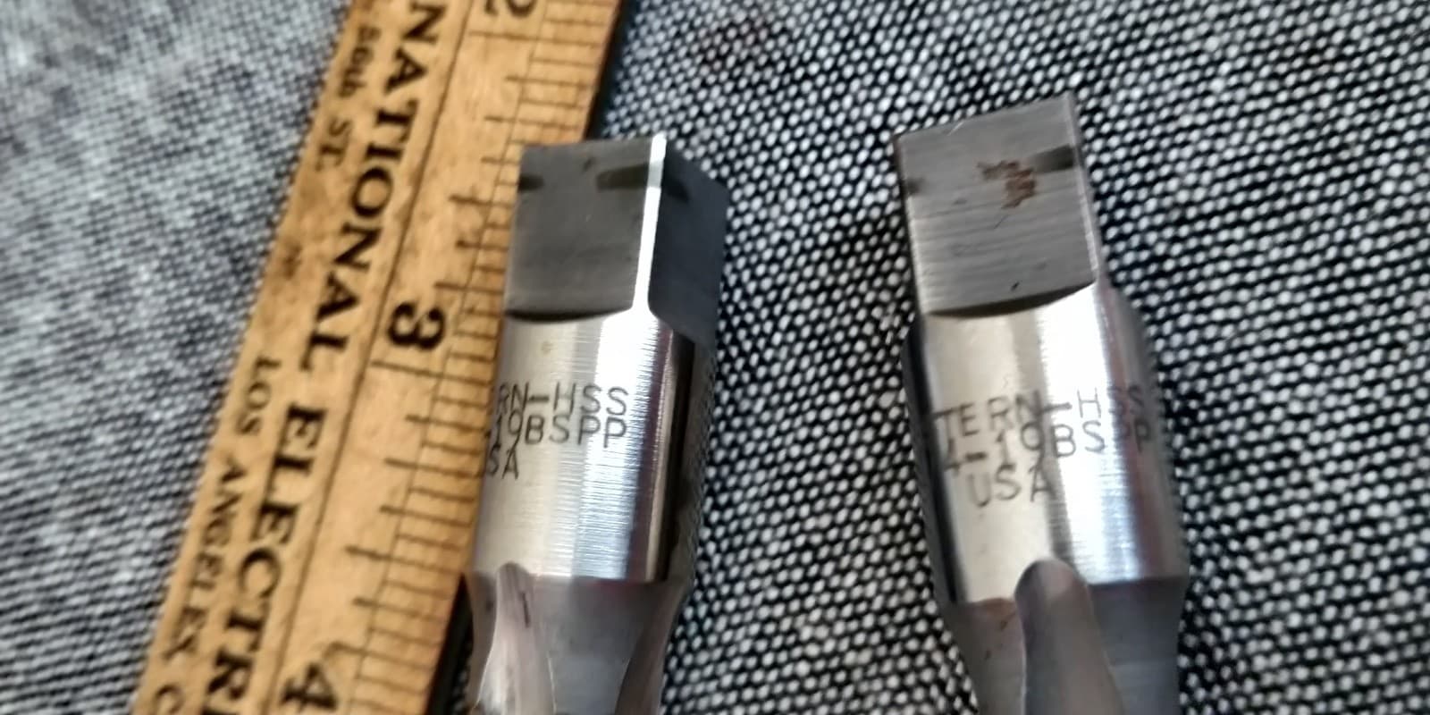 2 pieces WESTERN USA  1/4" - 19 BSPP British Standard Pipe Parallel Tap HSS 5