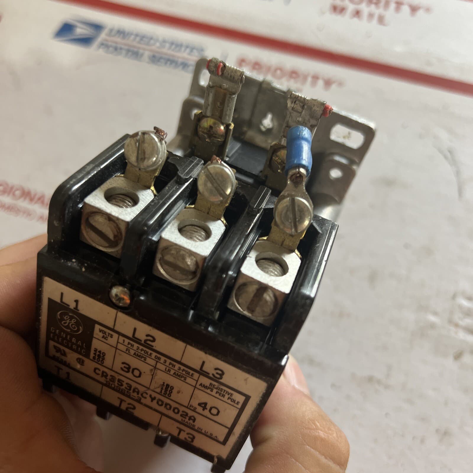 General Electric CR353ACY0002A 3 Pole Phase Contactor 240/480/600V 120V COIL GE 3