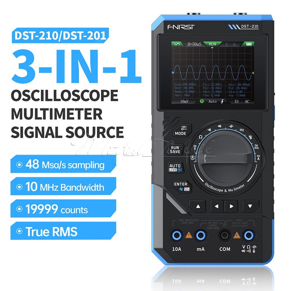 FNIRSI DST-210 3-IN-1 Digital Oscilloscope Multimeter Signal Generator AC/DC US 3