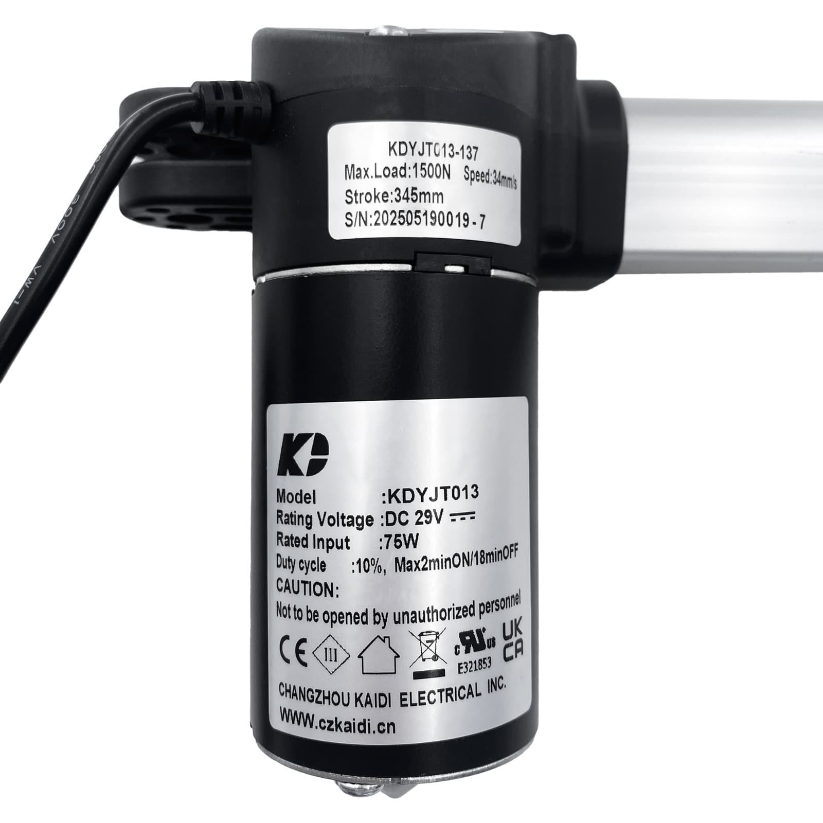 Kaidi Motor KDYJT013-137 Power Recliner Lift Chairs Linear Actuator Replacement 3