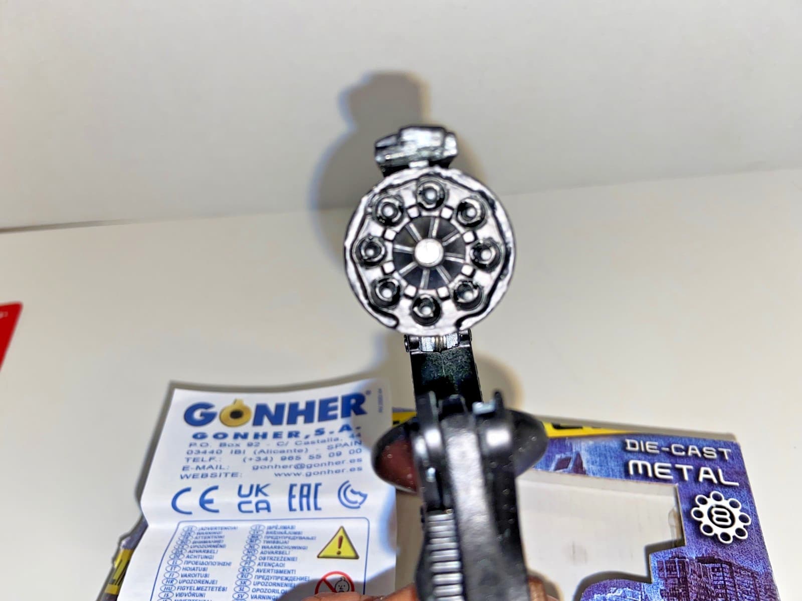 Gonher 357 Black Colt Detective Style 8-Shot Toy Cap Gun - Made in Spain 6