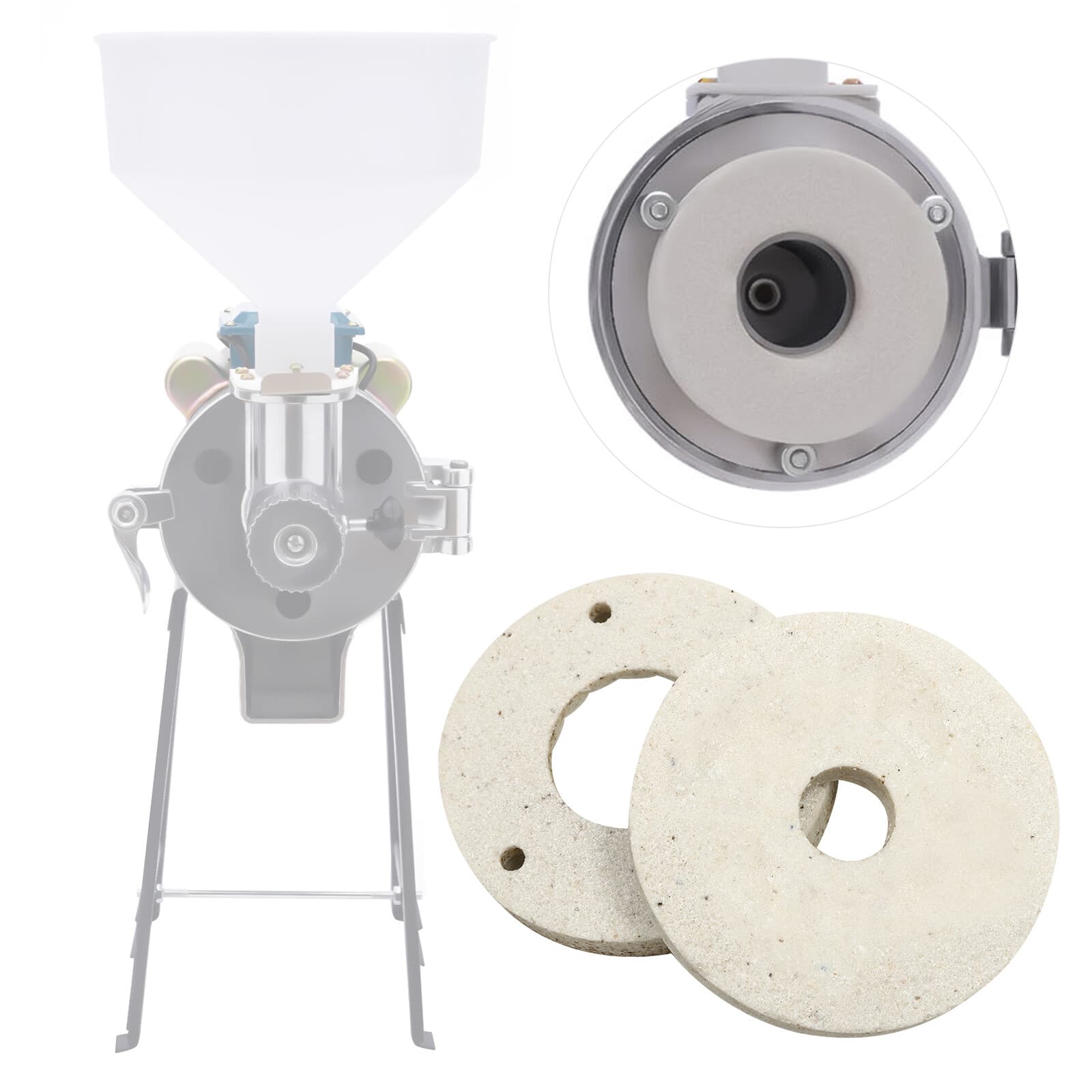 2PCS Grinding Sheets Discs for Electric Grain Mill Dry&Wet Grinder Machine NEW 2