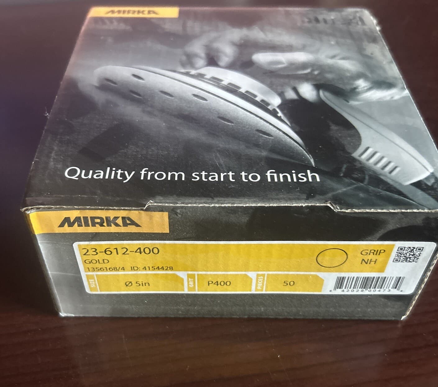 Mirka 23-612-400  5" Gold Sanding Discs  Hook & Loop 400 Grit 50 Discs per box