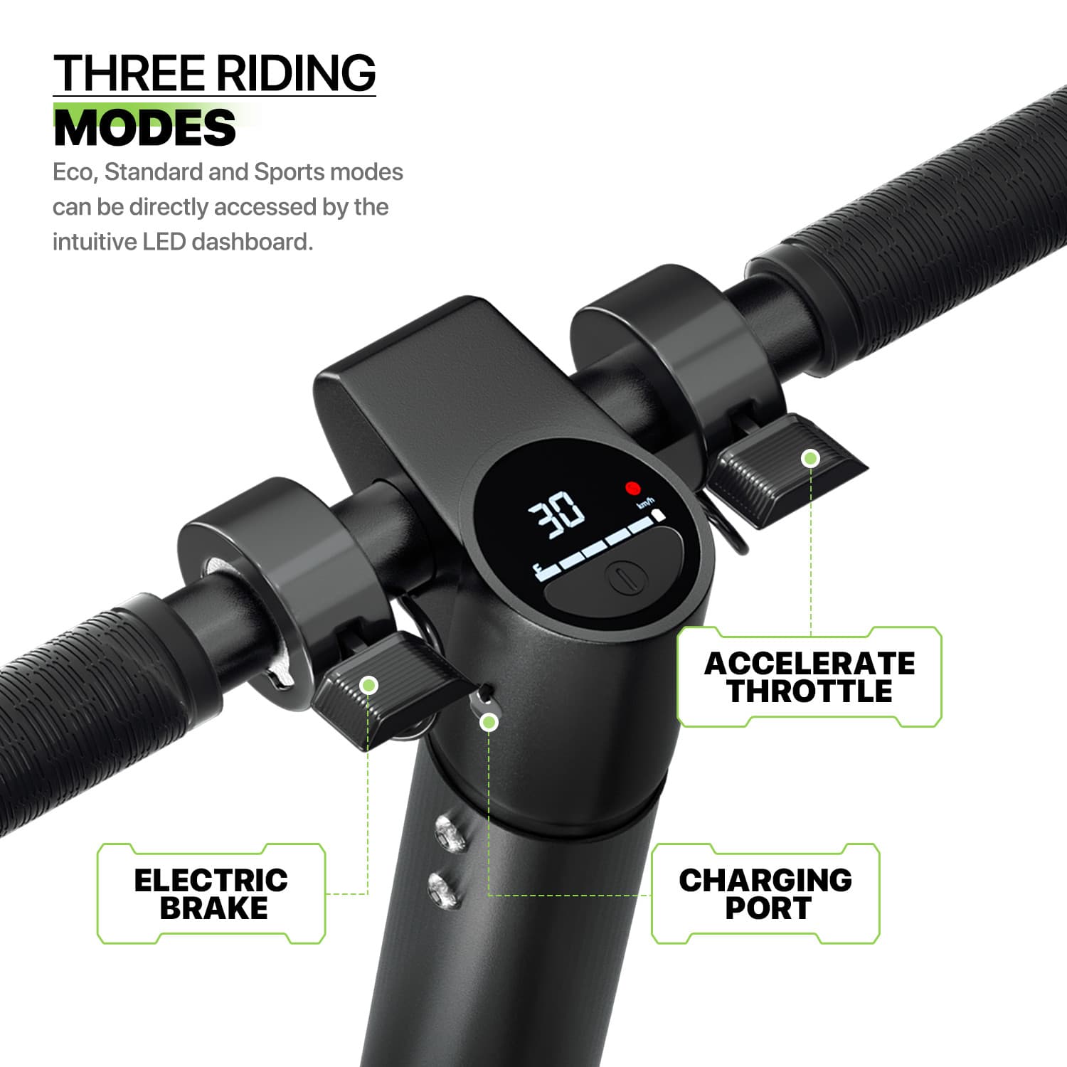 Folding Adult Electric Scooter Lightweight 19 mph High Speed Safe Urban Commuter 6