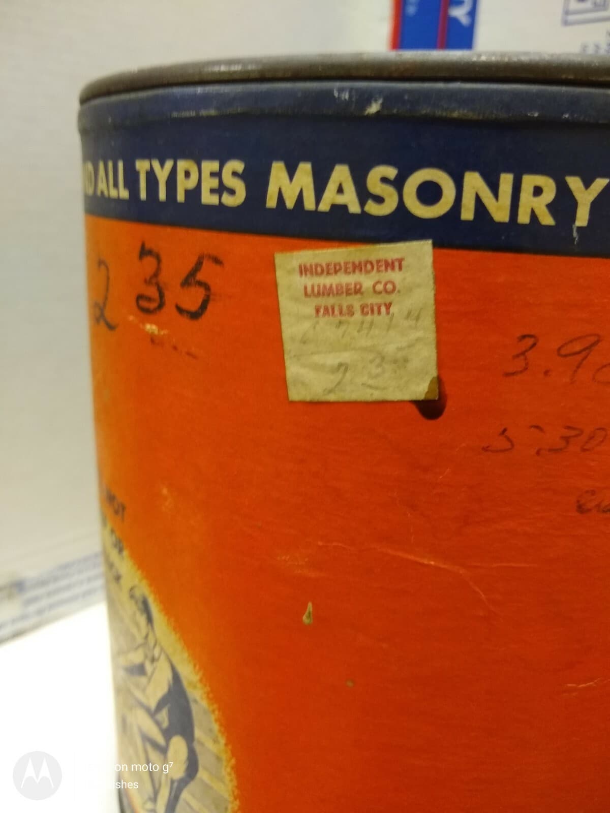 Vintage Wel-Cote Concrete Patch With Latex Can Welco Co. No. Kansas City MO 6