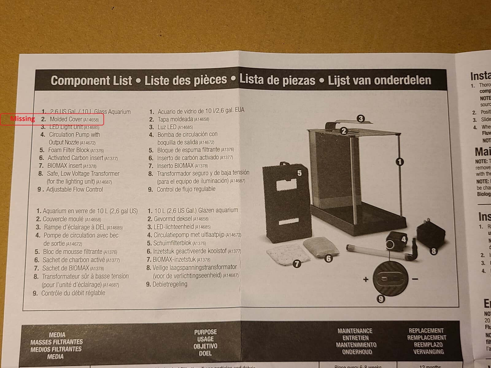 FLUVAL EBI Shrimp Kit Aquarium Terrarium 10L 2.6 Gallon LED Light 2