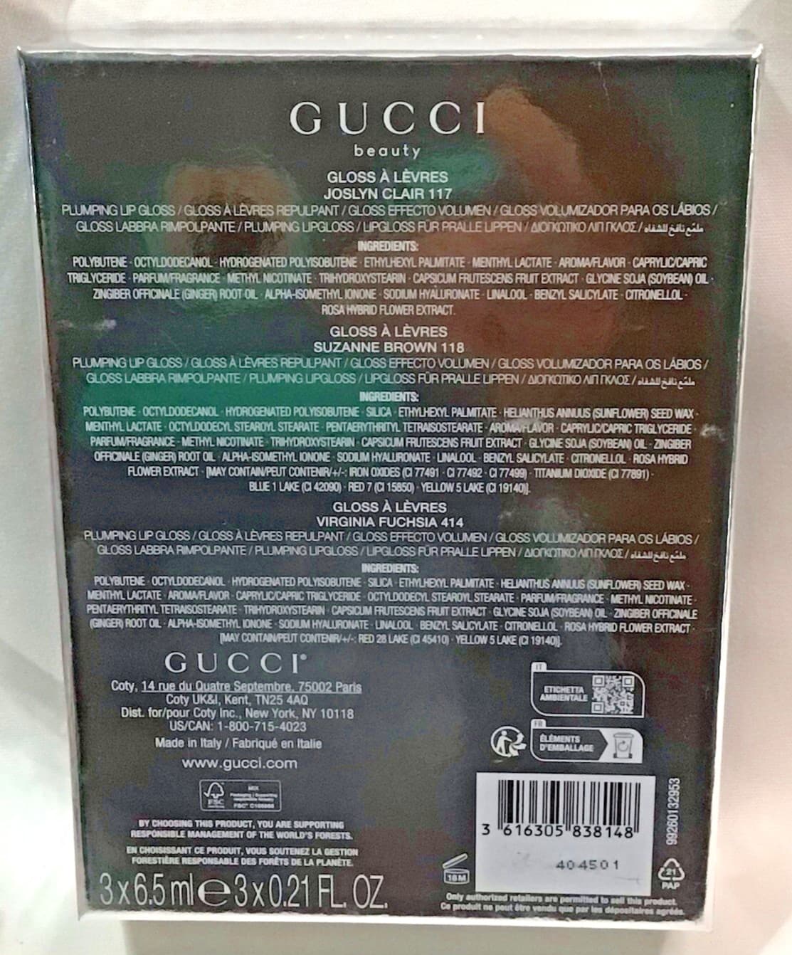 Gucci Beauty Gloss A Levres Lip Gloss Limited Edition 3 colors Trio NEW 2