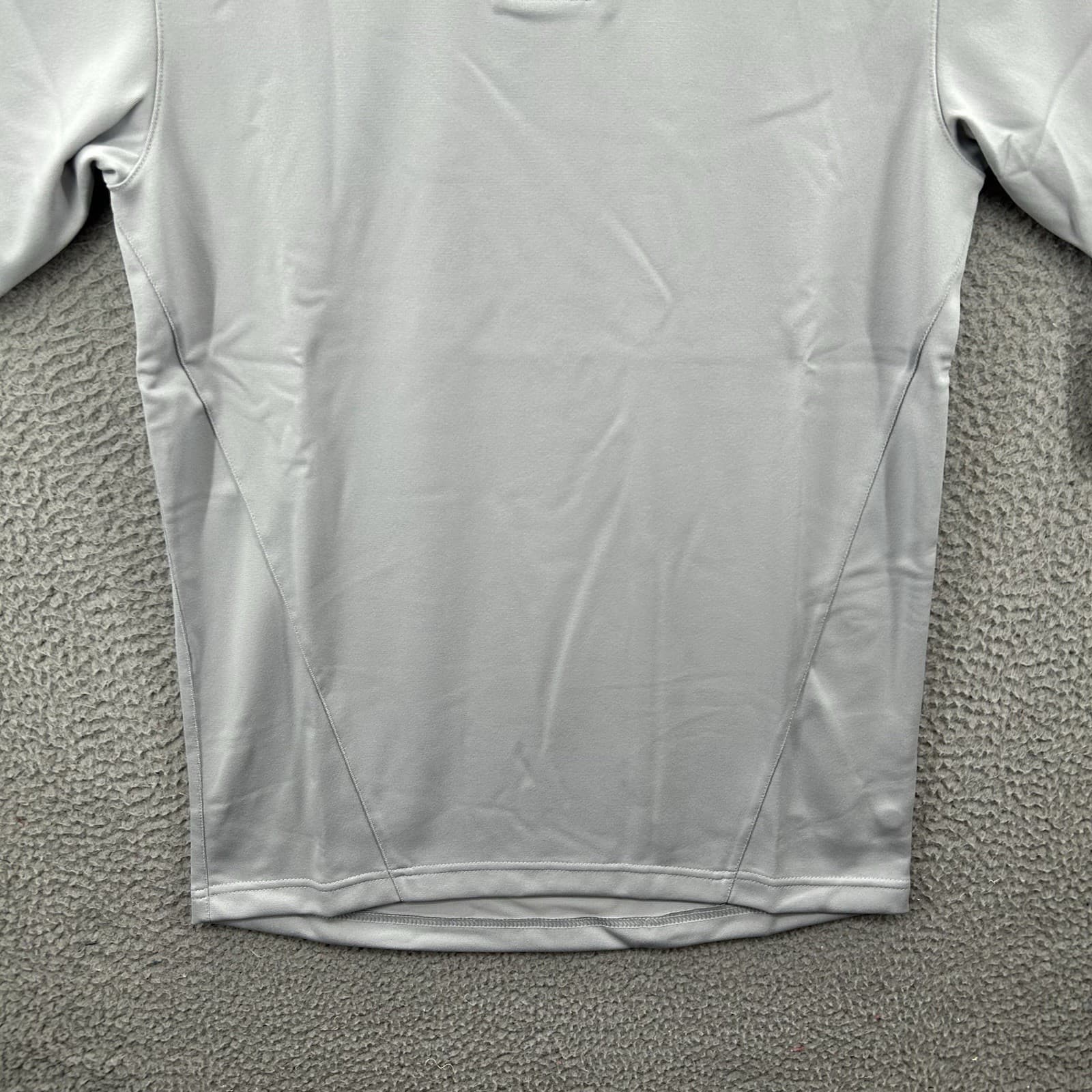 Nike Baseball Jersey Men Small Stock Vapor Select One Button Gray Black Henley 5 5