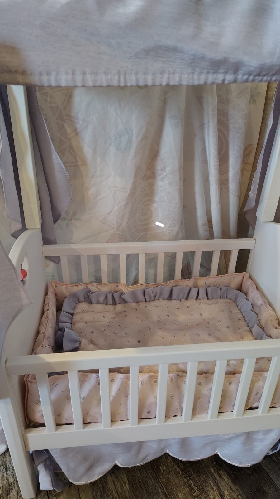 Retired Bitty Baby American Girl Bed With Canopy And Bedding *Read Description* 2