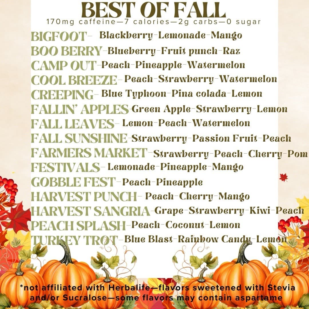 Loaded Tea 15 Pack Fall Theme Sugar Free 170mg Caffeine