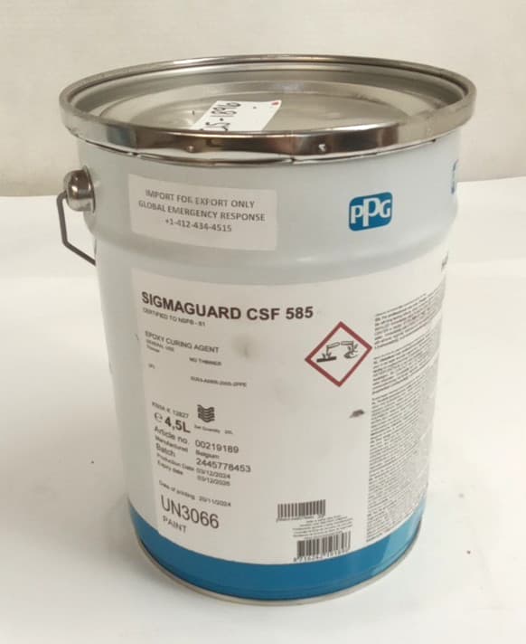 PPG UN3066 Simaguard CSF 585 Part B Amine-Cured Epoxy Hardener 20L Tank Coating