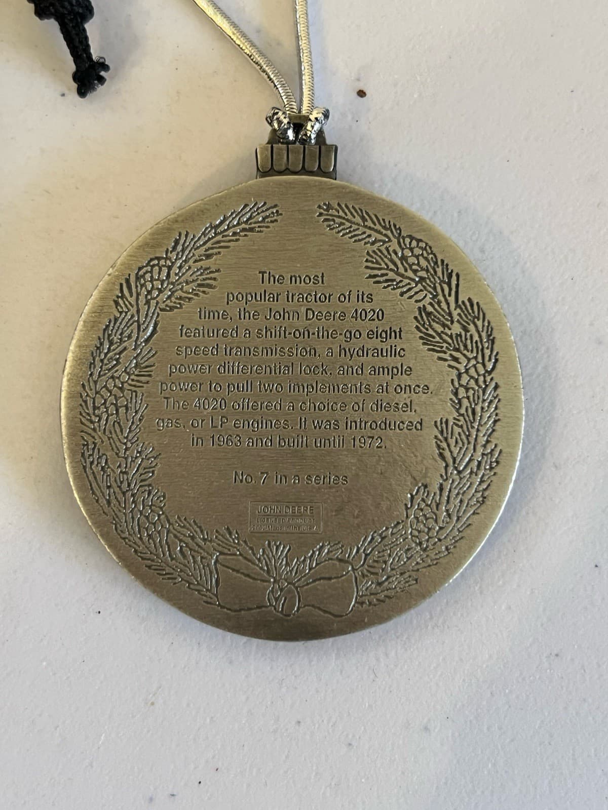 CN36 John Deere 2002 Limited Edition Pewter Christmas Ornament – No 7 3