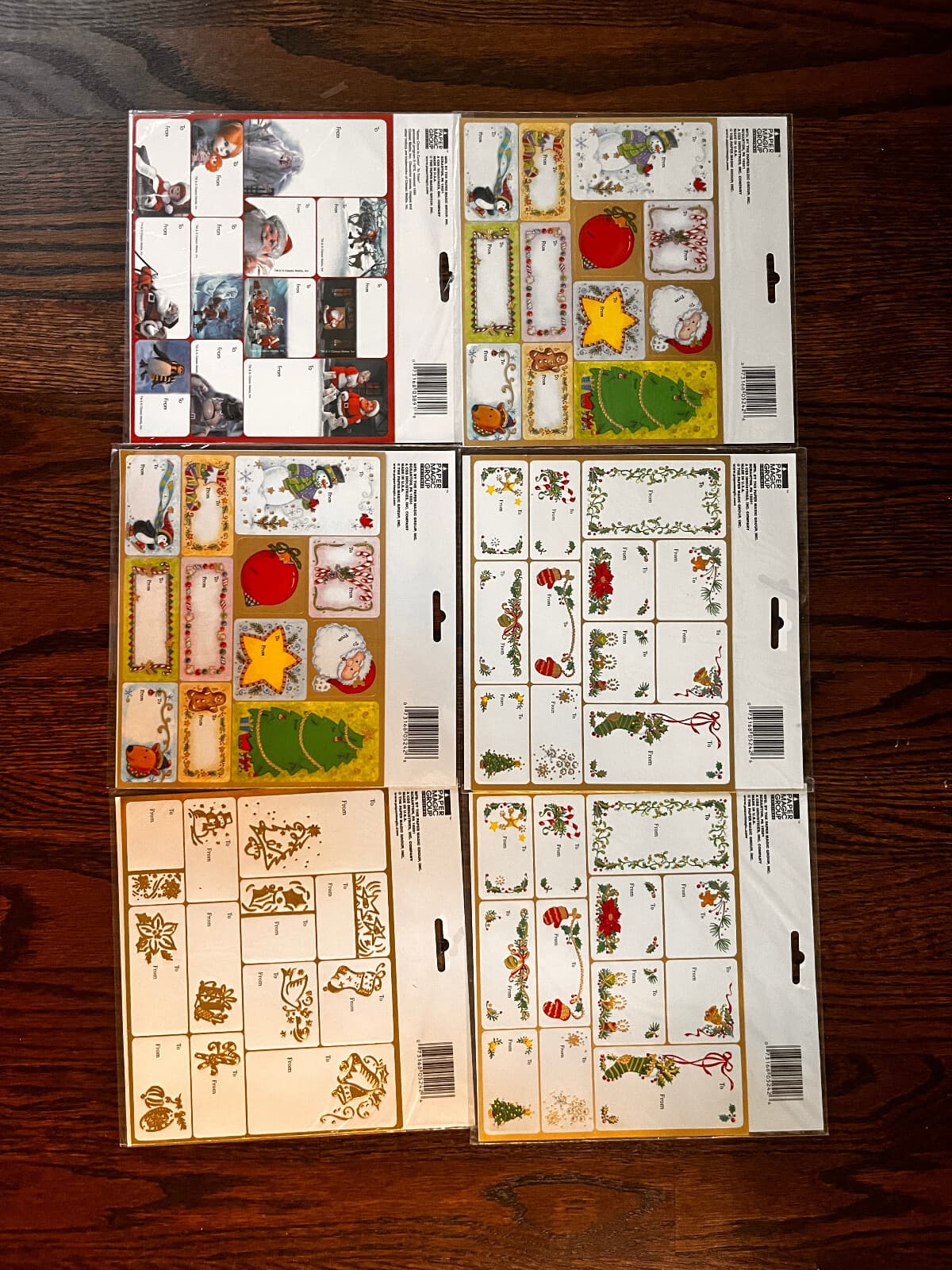 Paper Magic Christmas Holiday 6  PACKS 24 Peel 'N' Stick Foil Gift Tags Sticker 5