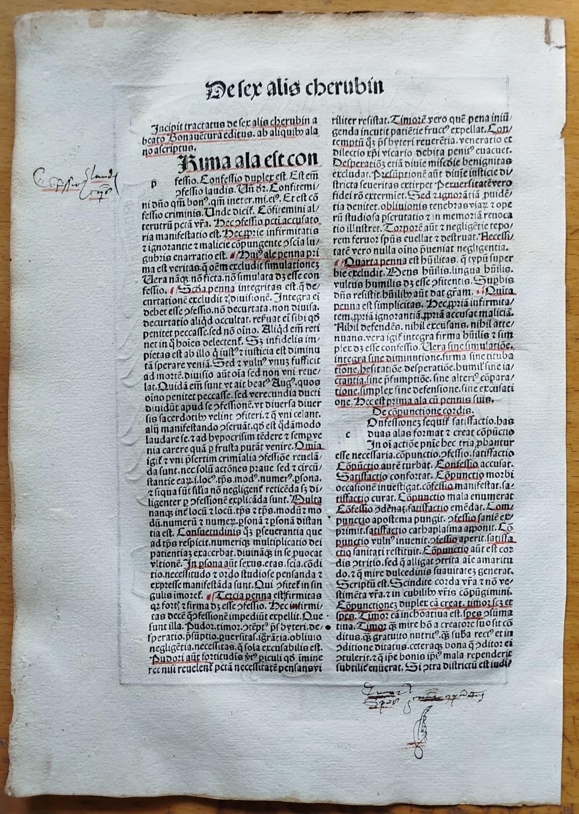 Seraph Original Incunable Woodcut Bonaventura Opuscula Strasbourg Husner - 1495 4