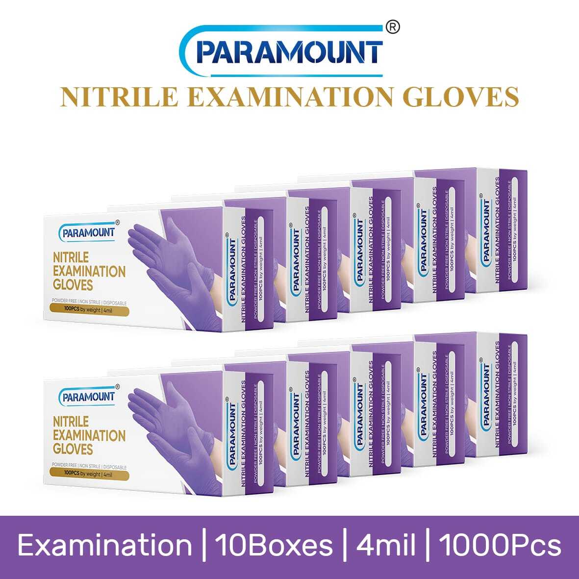 4 Mil Disposable Nitrile Exam Glove Latex&Powder Free S-XL  100/200/1000 PCS 6