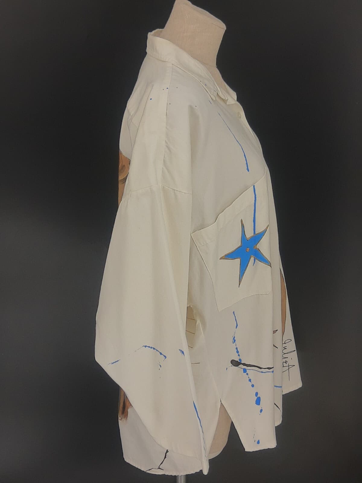 VTG Hand Painted Lion Shirt Julie A  California 80's 90's Artsy Streetwear 4