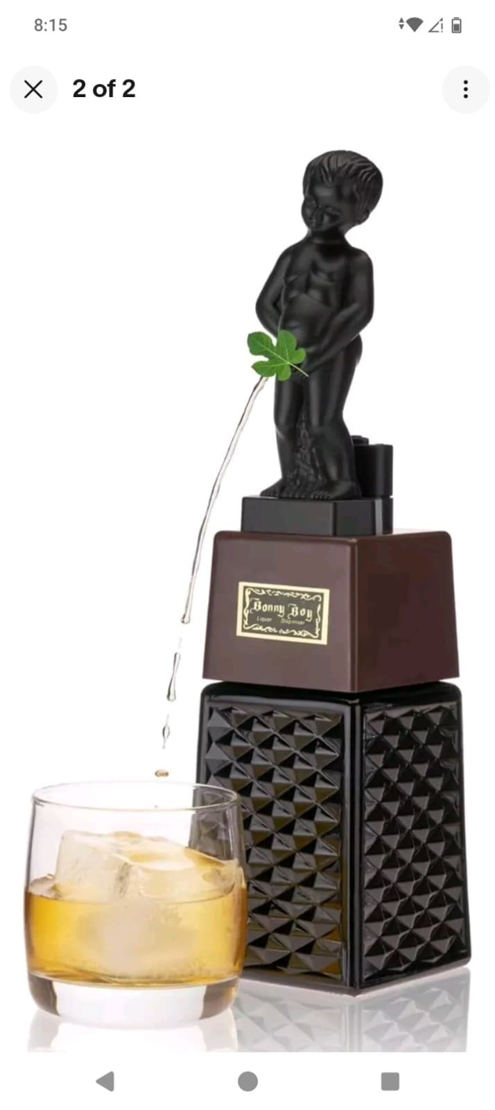 Vintage Master Piece Liquor Alcohol Dispenser Peeing Statue W/ Box Works Novelty 2
