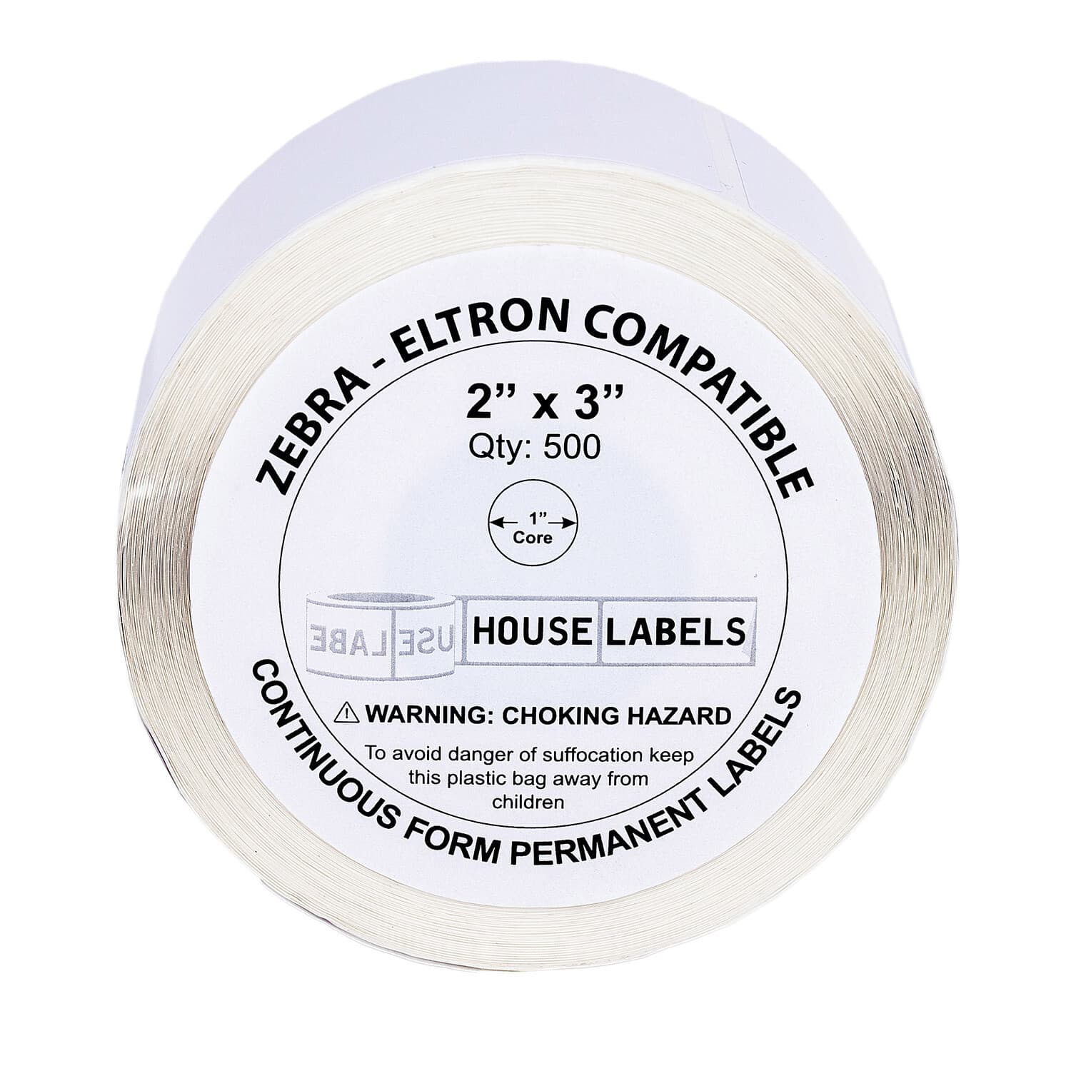 ZEBRA / ELTRON 2x3 (2" x 3") Direct Thermal Labels - (50) Rolls of 500 2