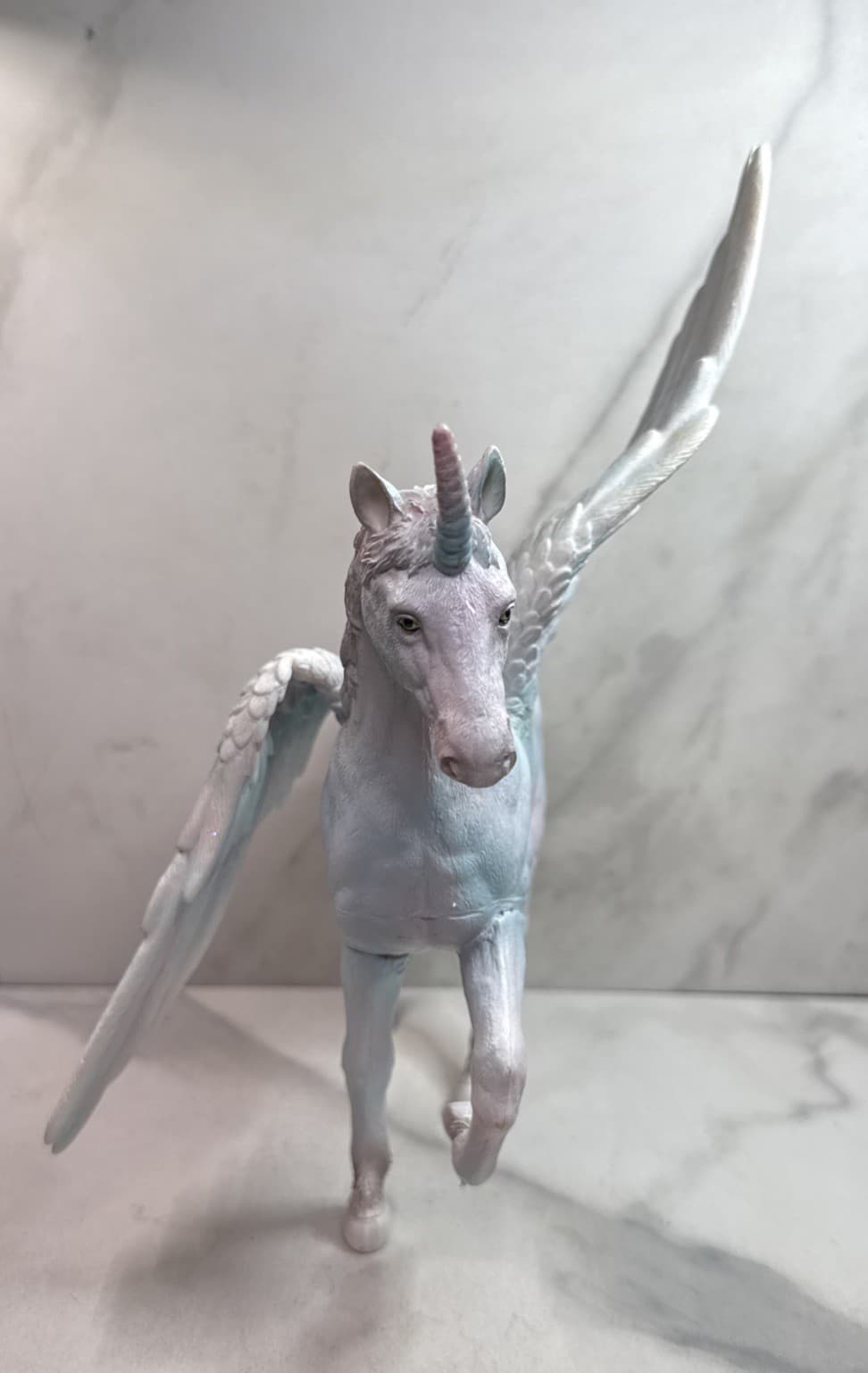 Beautiful Highly Detailed 10" Rubber Winged Unicorn Pegasus White Fantasy Horse 3