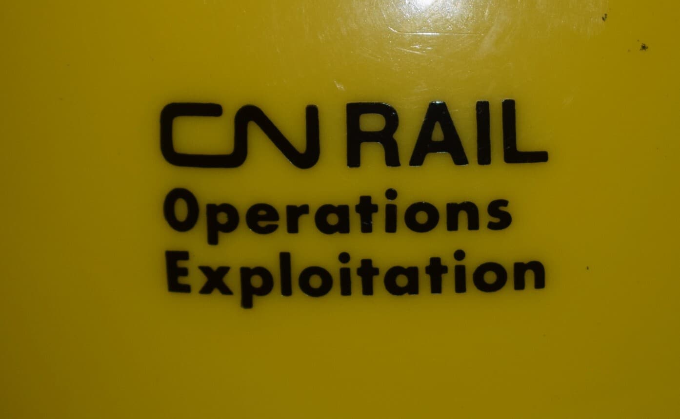 Vintage CN Rail Canadian National Railroad Hardhat Safety Helmet - Yellow 2