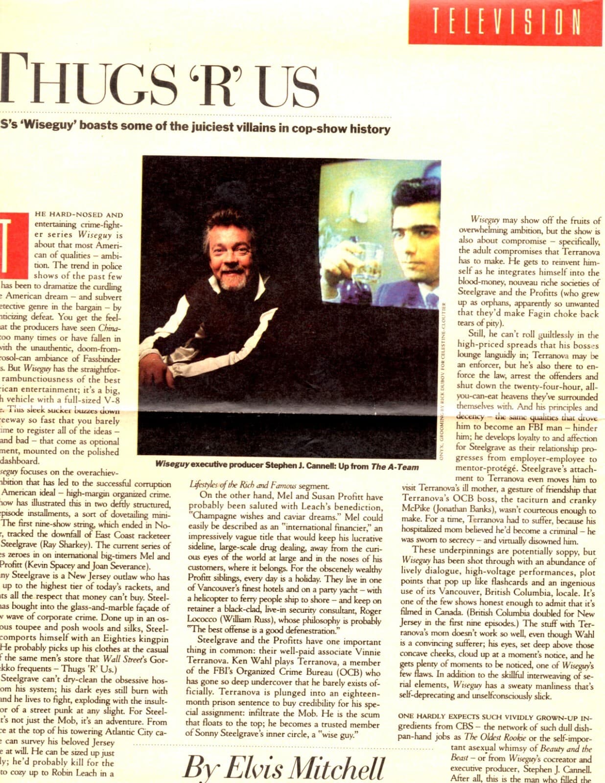 KEN WAHL wiseguy-double dare 5 oz. tv show clippings lot (45 pages) 4