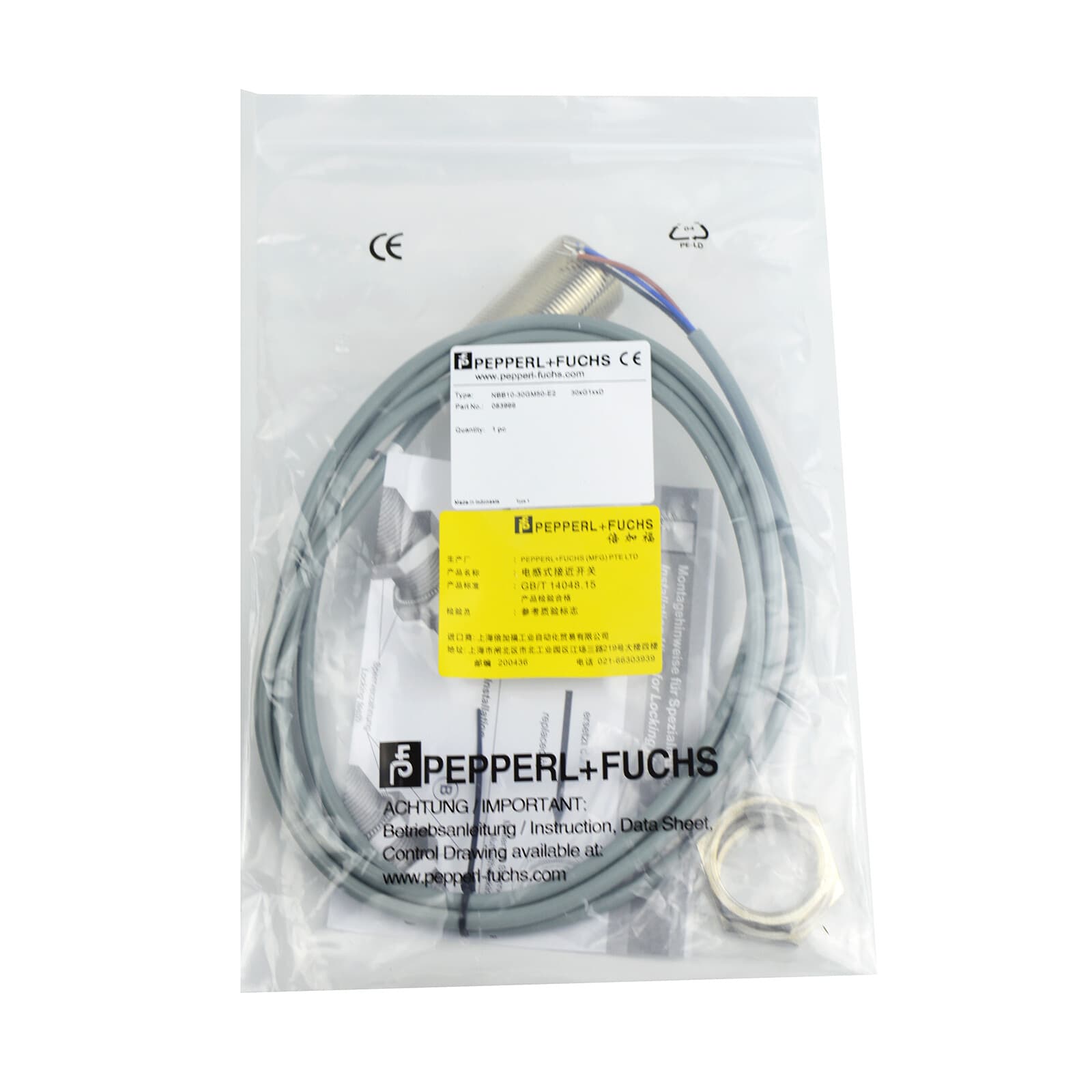 Pepperl+Fuchs  NBB10-30GM50-E2 Inductive Sensor PNP New✦Kd 3