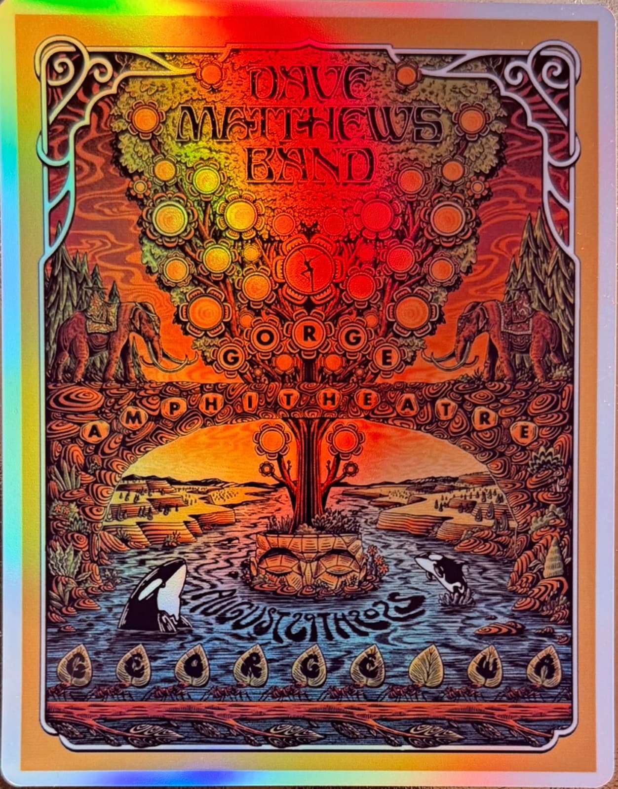 DAVE BAND THE GORGE GEORGE WA POSTER/STICKER AUGUSR 29TH 2025 3