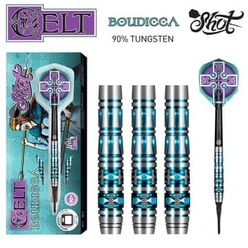 Shot Darts Celt Boudicca Soft Tip Dart Set - 18g