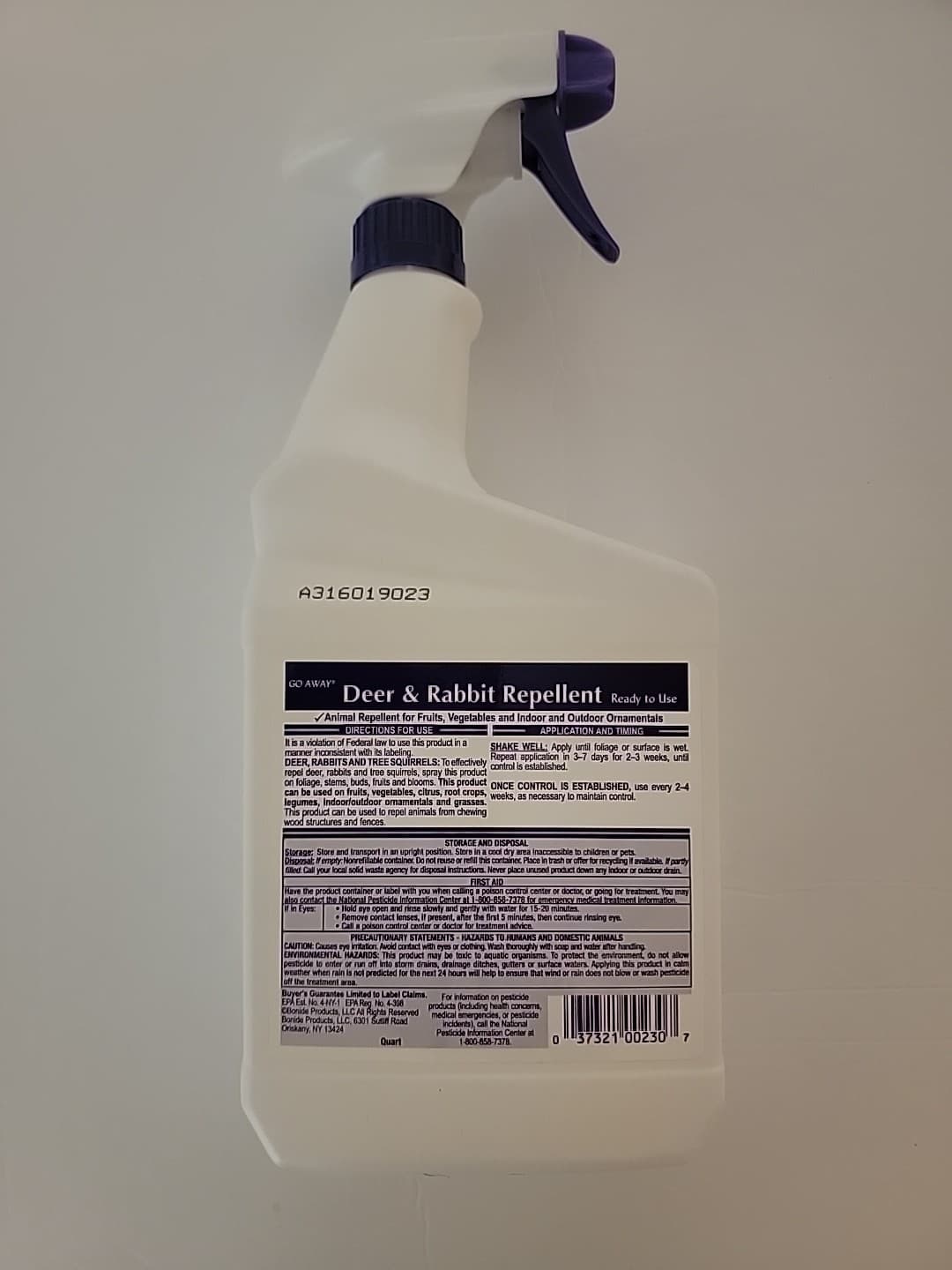 Bonide Go Away Deer & Rabbit Repellent Ready To Use Spray Bottle New 32 Oz 3