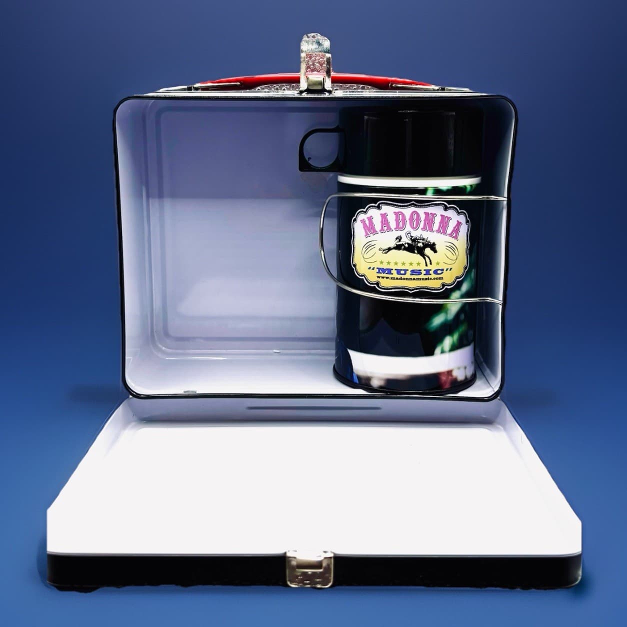 MADONNA MUSIC ALBUM ERA PROMO LUNCHBOX w THERMO BOY TOY NECA CIRCA 2000 3