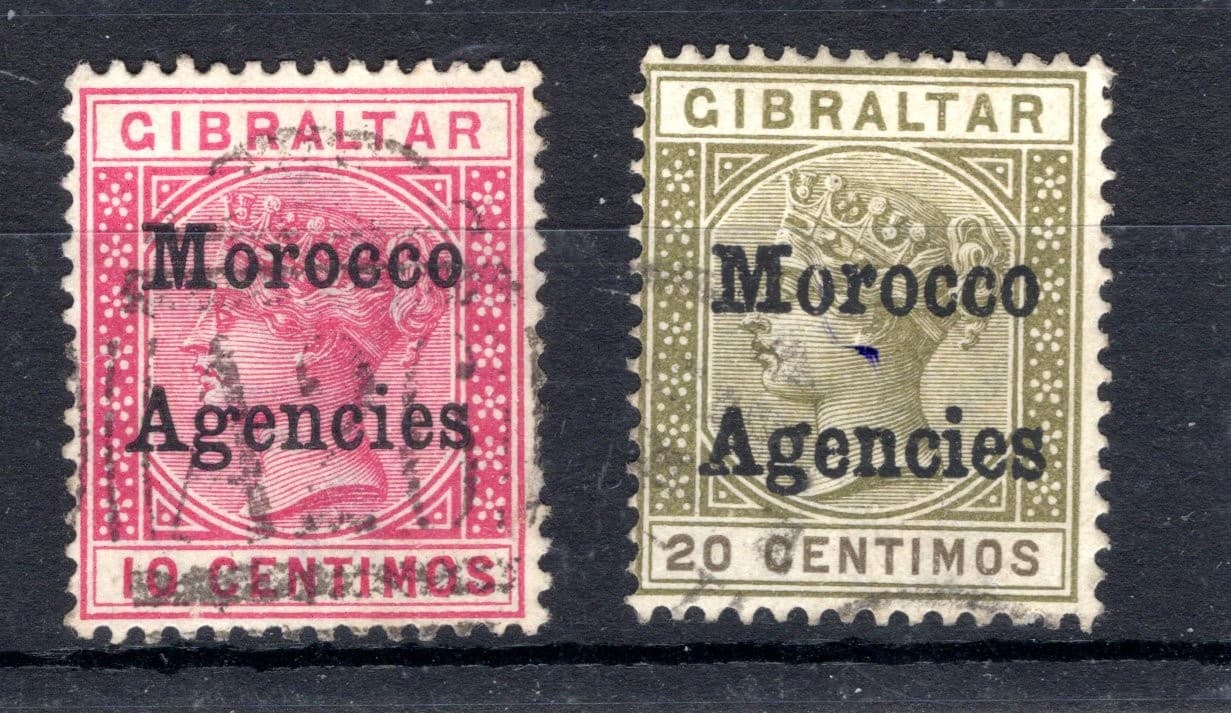 Morocco Agencies 1899 sg 10 & 11 10c & 20c fine used