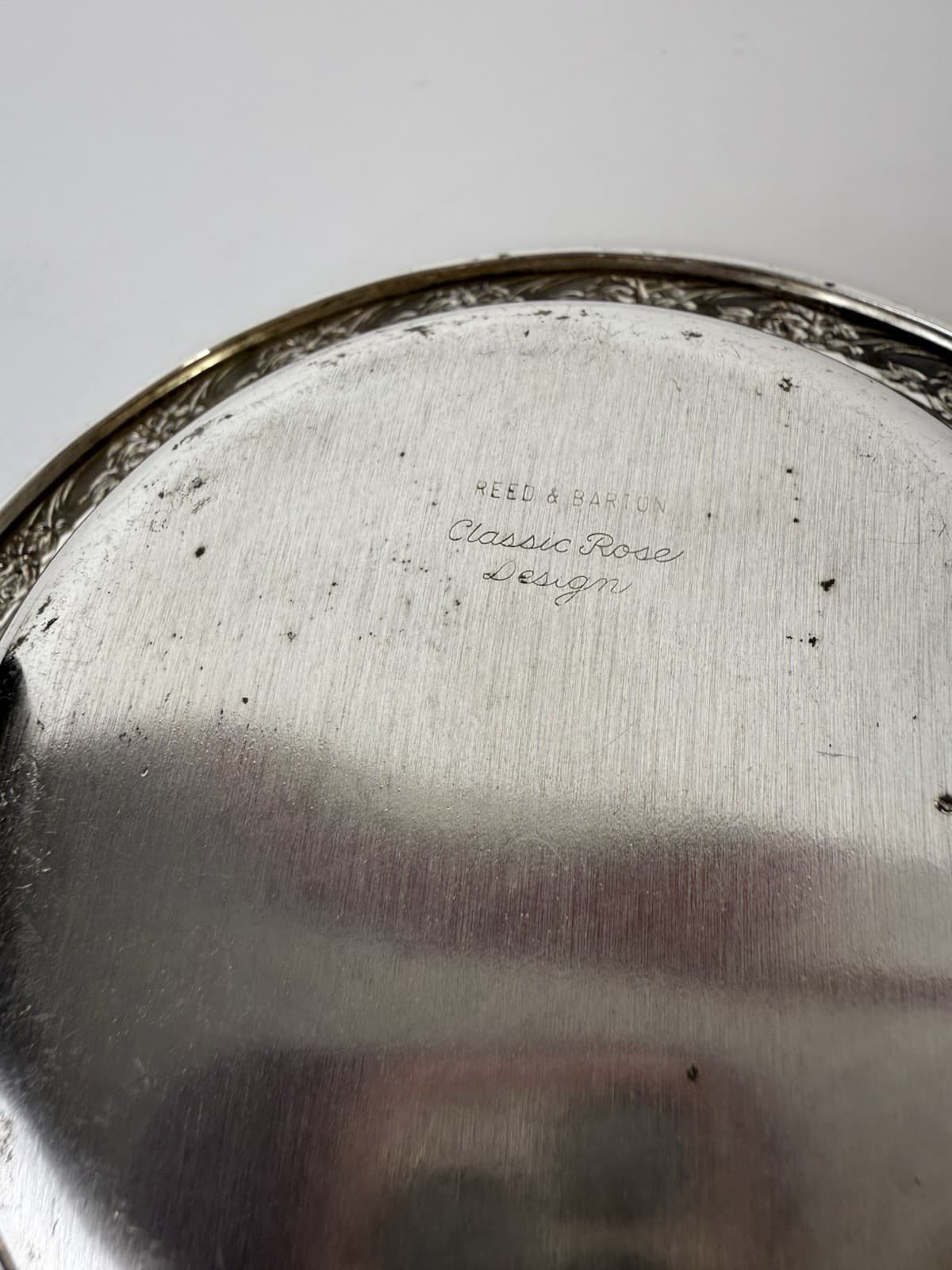 Vintage Reed & Barton Classic Rose Design Serving Bowl Silverplate 6.5" 6