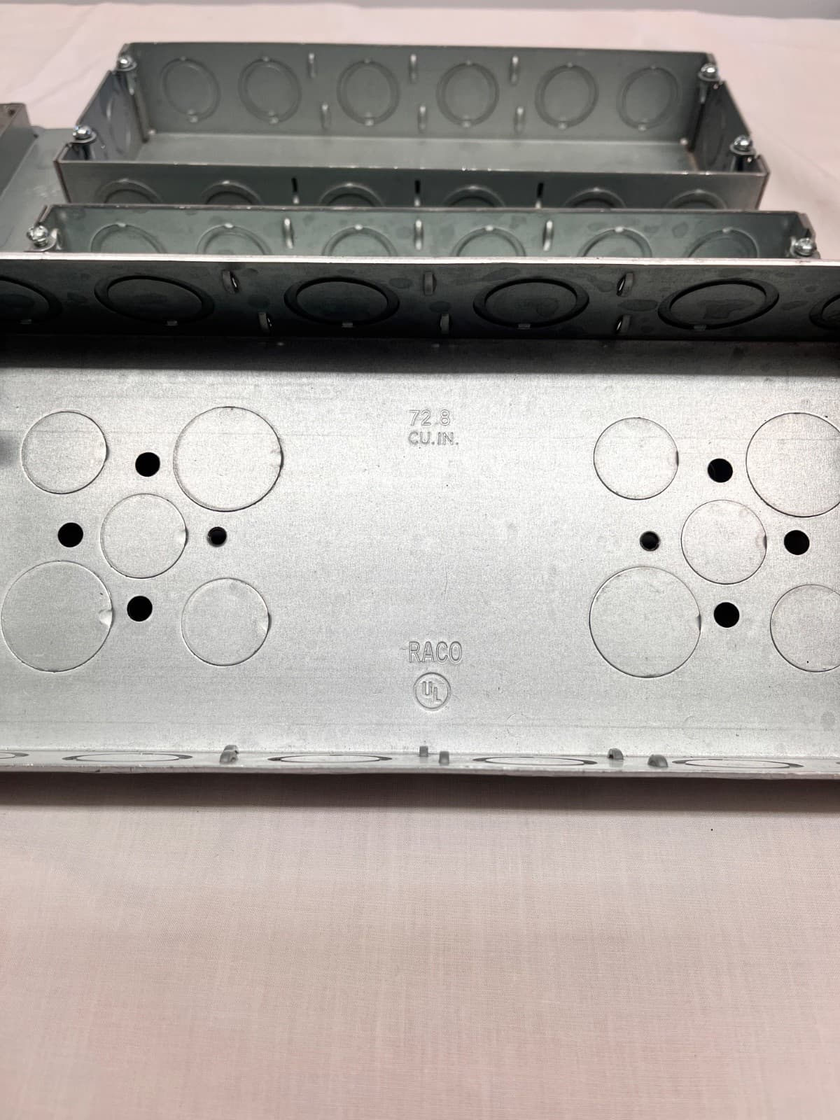 Lot of  3 Hubbell RACO 953 & 823 4-Gang Switch Box 1-5/8" 4 Gang Mud Ring🔥💍⚡️ 6